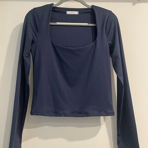 Gaze Navy Long Sleeve Top